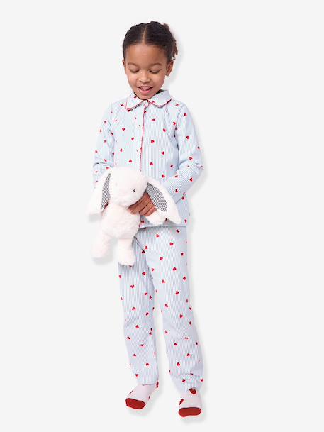 Button-up pyjamas for kids by PETIT BATEAU light blue - vertbaudet enfant 