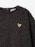 Sweat bébé léopard coeur doré capsule famille beige+gris foncé - vertbaudet enfant 