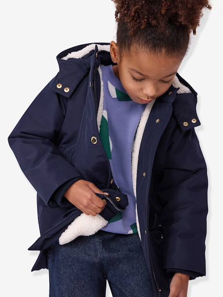 Mid-length parka by CYRILLUS navy blue - vertbaudet enfant 