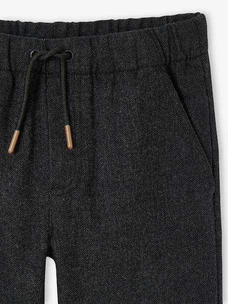 Straight-leg trousers for boys anthracite - vertbaudet enfant 