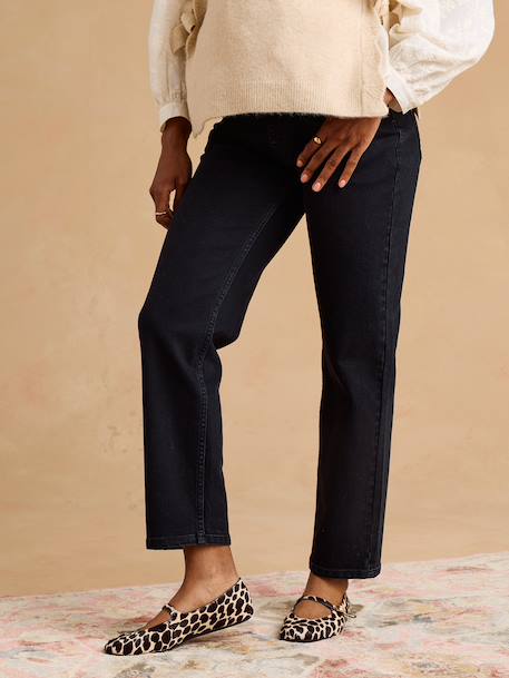 Jean mom ankle de grossesse denim noir+stone - vertbaudet enfant 
