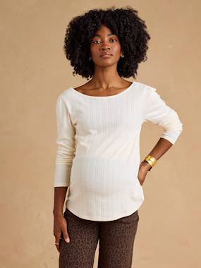 Vêtements de grossesse-T-shirt de grossesse manches longues