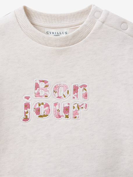 Sweatshirt for baby Bon jour by CYRILLUS rose - vertbaudet enfant 