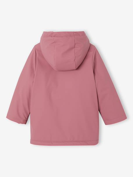 Raincoat with Sherpa Lining for Girls anthracite+green+indigo+mauve+multicoloured - vertbaudet enfant 