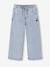Wide-leg trousers for girls bleached denim+medium blue - vertbaudet enfant 
