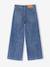 Wide-leg jeans for girls brut denim+medium blue - vertbaudet enfant 
