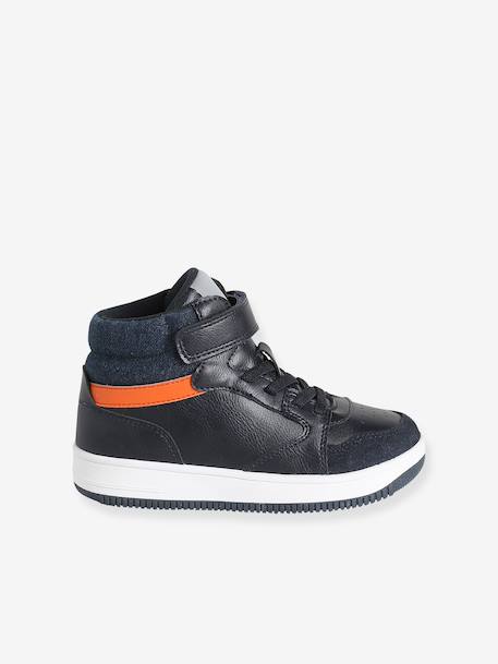 High-top trainers for boys navy blue - vertbaudet enfant 