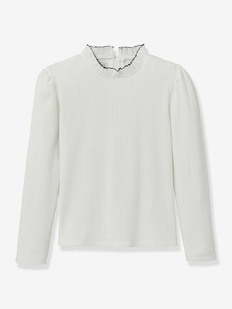 Sous-pull col volant écru - vertbaudet enfant 