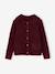 Buttoned collar cardigan for girls bordeaux red - vertbaudet enfant 