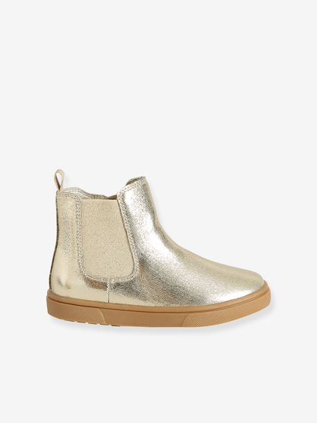 Boots fille zippées doré - vertbaudet enfant 