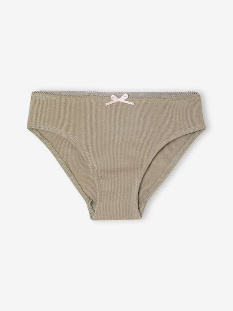 Lot de 5 culottes fille beige - vertbaudet enfant 
