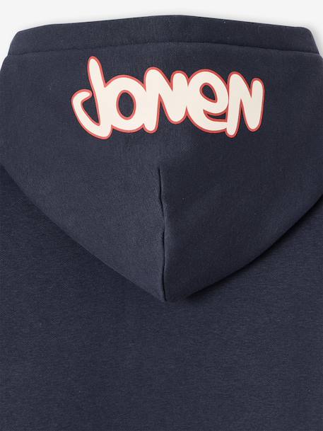 Hooded sweatshirt for boys slate grey - vertbaudet enfant 