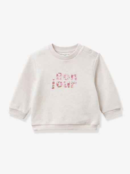 Sweat bébé Bonjour rose - vertbaudet enfant 