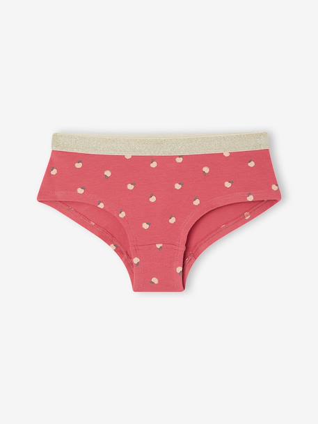 Pack of 5 shorties for girls old rose - vertbaudet enfant 