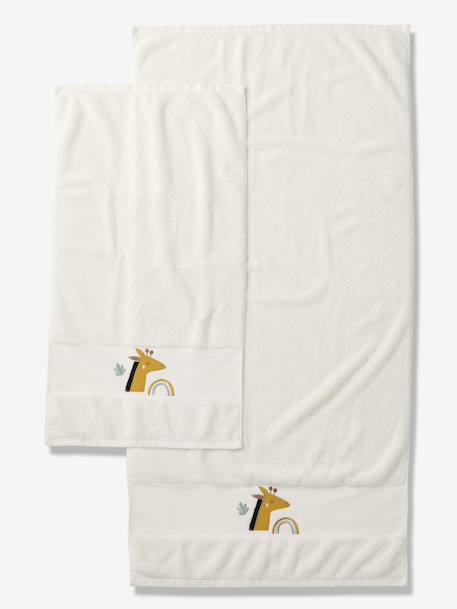 Bath Towel, Giraffe White - vertbaudet enfant 