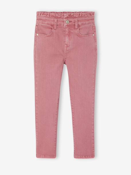 Pantalon slim fille morphologie fin encre+mauve - vertbaudet enfant 