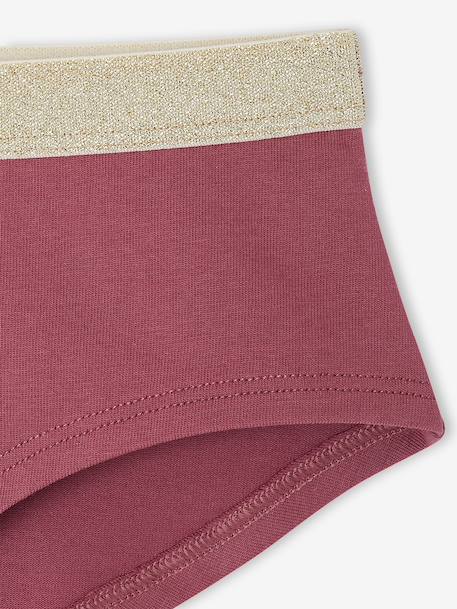 Pack of 5 shorties for girls old rose - vertbaudet enfant 