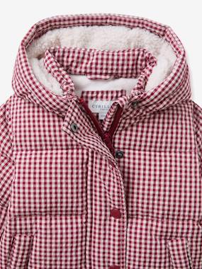 -Gingham puffer jacket by CYRILLUS