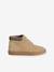 High-Top Leather Trainers with Laces, for Boys beige+navy blue - vertbaudet enfant 