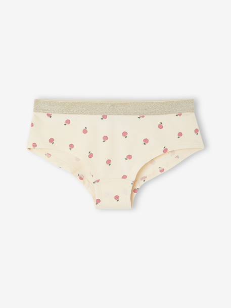 Pack of 5 shorties for girls old rose - vertbaudet enfant 