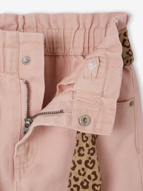 Pantalon large fille rose poudré - vertbaudet enfant 
