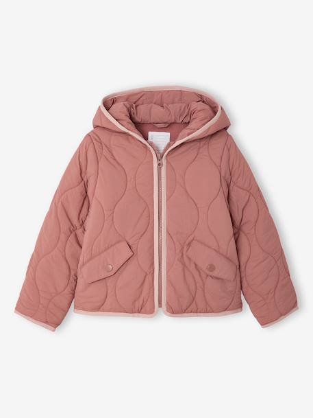 Doudoune légère fille bois de rose+vanille - vertbaudet enfant 