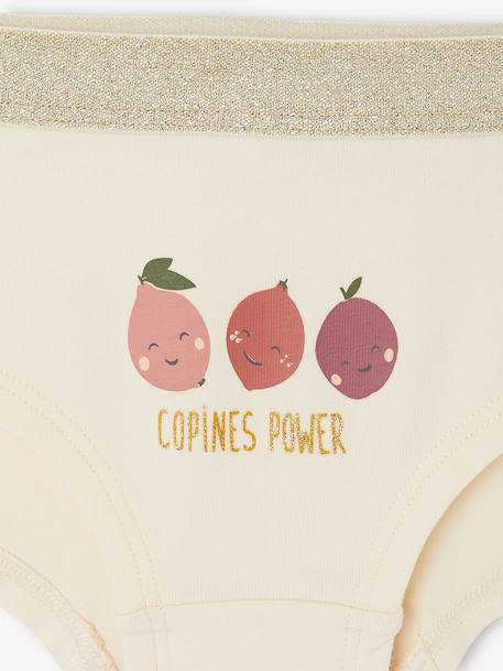Pack of 5 shorties for girls old rose - vertbaudet enfant 