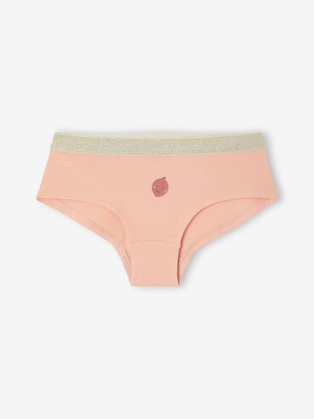 Pack of 5 shorties for girls old rose - vertbaudet enfant 