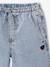 Wide-leg trousers for girls bleached denim+medium blue - vertbaudet enfant 