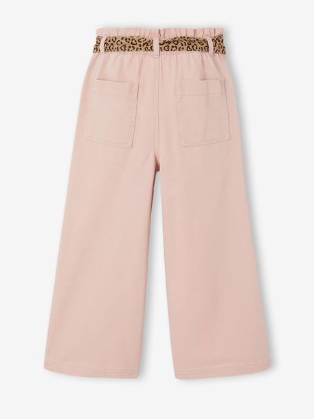 Pantalon large fille rose poudré - vertbaudet enfant 