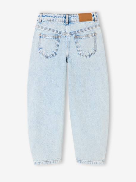 Balloon jeans for girls bleached denim+medium blue - vertbaudet enfant 