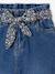 Wide-leg paperbag jeans for girls deep blue+medium blue - vertbaudet enfant 