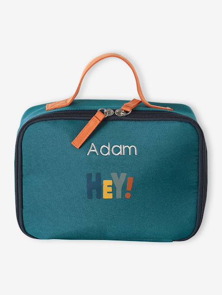 Boy's personalised snack bag in polyester dark green - vertbaudet enfant 