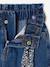 Wide-leg paperbag jeans for girls deep blue+medium blue - vertbaudet enfant 