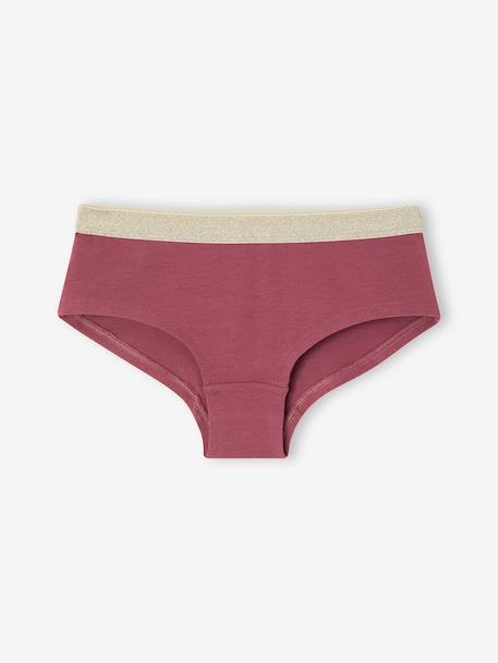 Pack of 5 shorties for girls old rose - vertbaudet enfant 