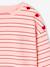 Striped long-sleeved T-shirt for girls navy blue+sweet pink - vertbaudet enfant 