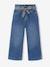 Wide-leg paperbag jeans for girls deep blue+medium blue - vertbaudet enfant 