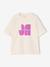 Short-sleeved T-shirt for girls anthracite+ecru - vertbaudet enfant 