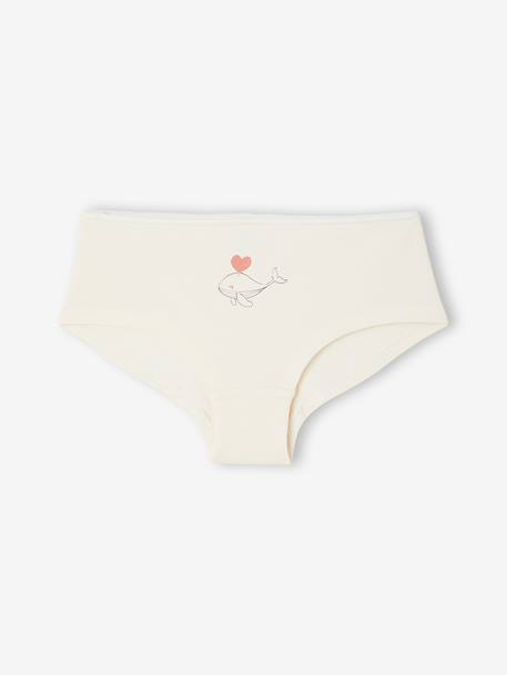 Pack of 7 shorties for girls beige - vertbaudet enfant 