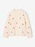 Pull fille manches longues col rond écru+marine+rose - vertbaudet enfant 