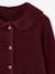 Buttoned collar cardigan for girls bordeaux red - vertbaudet enfant 