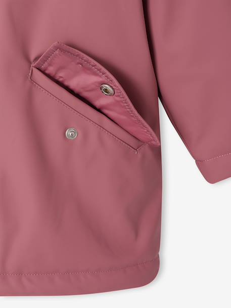 Raincoat with Sherpa Lining for Girls anthracite+green+indigo+mauve+multicoloured - vertbaudet enfant 