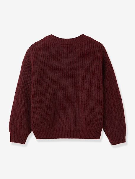 Pull perlée bordeaux - vertbaudet enfant 