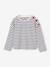 T-shirt marinière manches longues fille marine+rose bonbon - vertbaudet enfant 