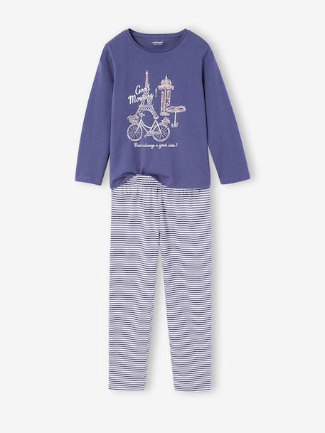 Pack of 2 long pyjamas for girls slate blue - vertbaudet enfant 