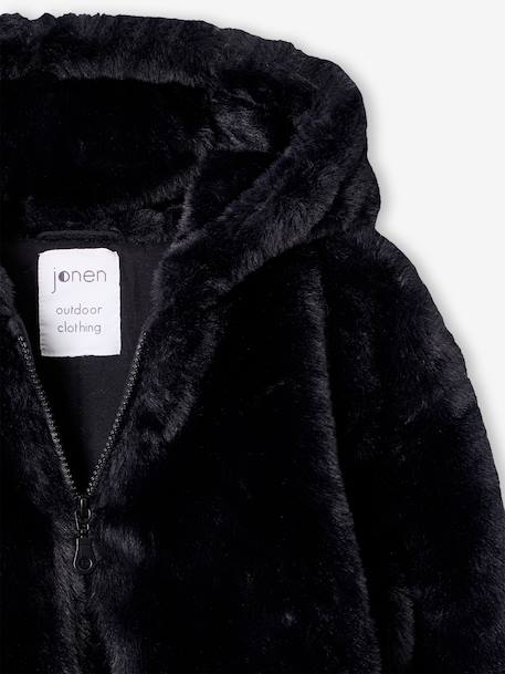 Veste fausse fourrure fille noir - vertbaudet enfant 