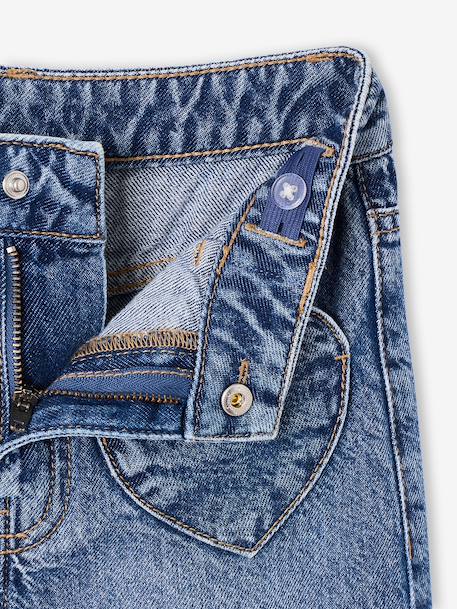 Wide-leg jeans for girls brut denim+medium blue - vertbaudet enfant 