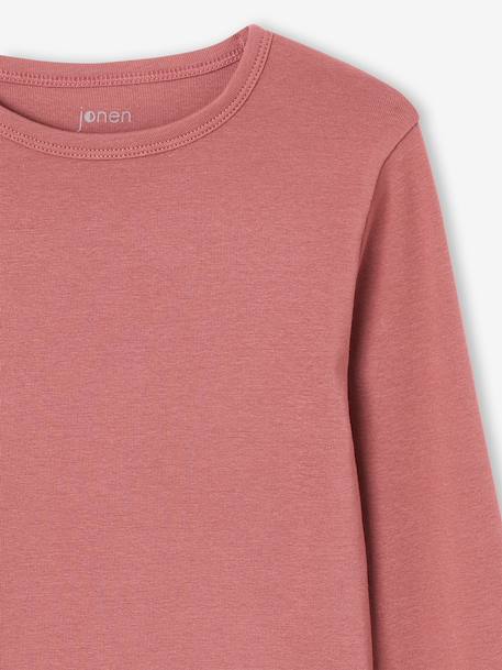 Pack of 2 cropped long-sleeved T-shirts for girls black+chocolate - vertbaudet enfant 
