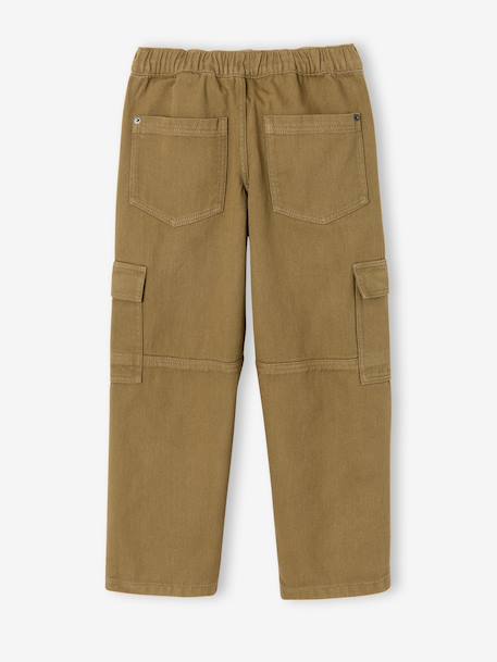 Cargo trousers for boys denim blue+olive - vertbaudet enfant 