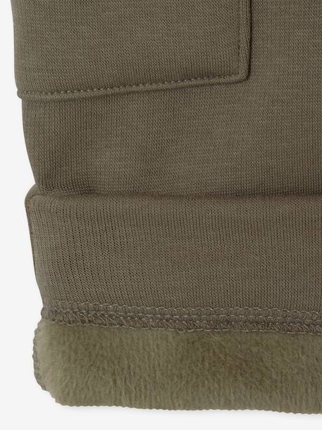 Pantalon bébé garçon doublé polaire olive - vertbaudet enfant 